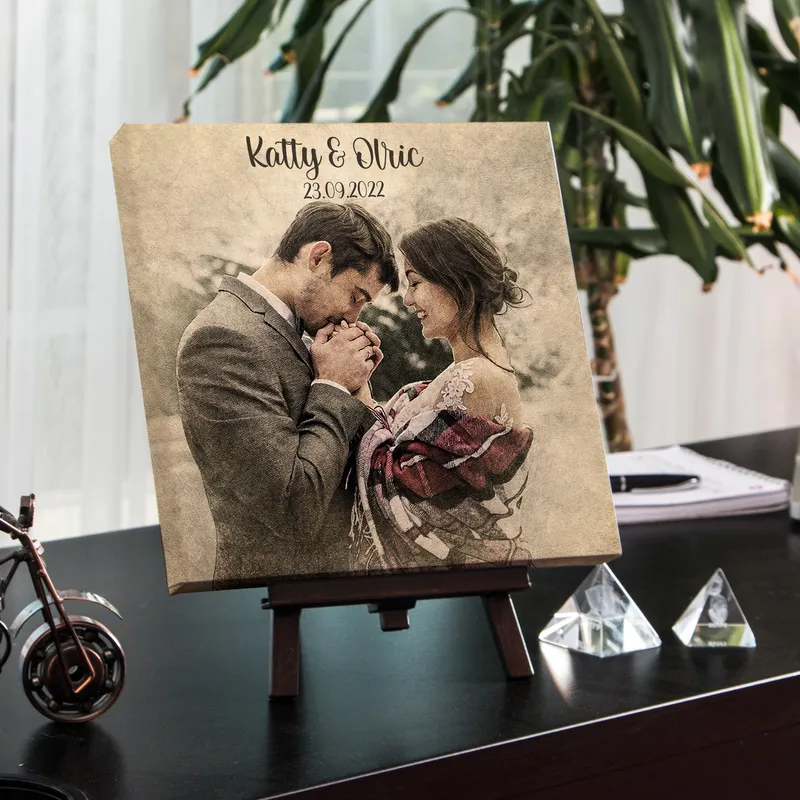 Personalized Canvas Photo Print as Gift for Sİgnificant Other