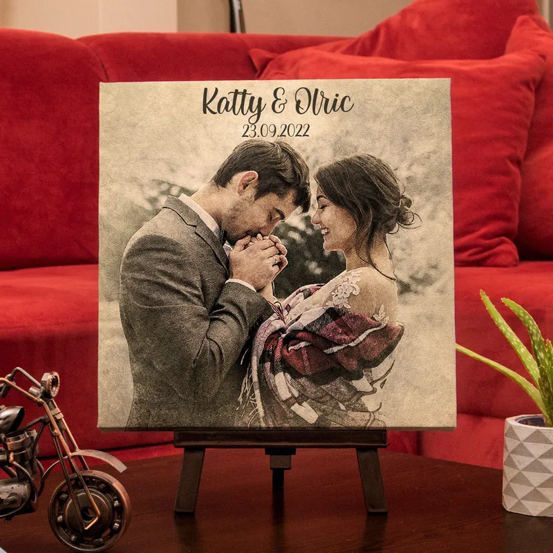 Personalized Canvas Photo Print as Gift for Sİgnificant Other
