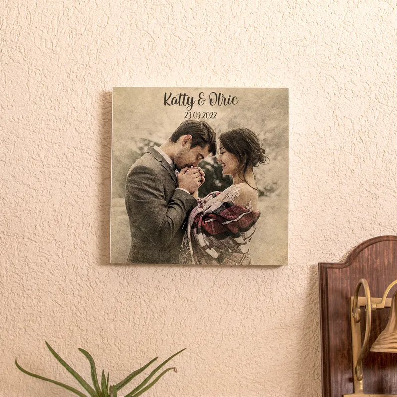 Personalized Canvas Photo Print as Gift for Sİgnificant Other