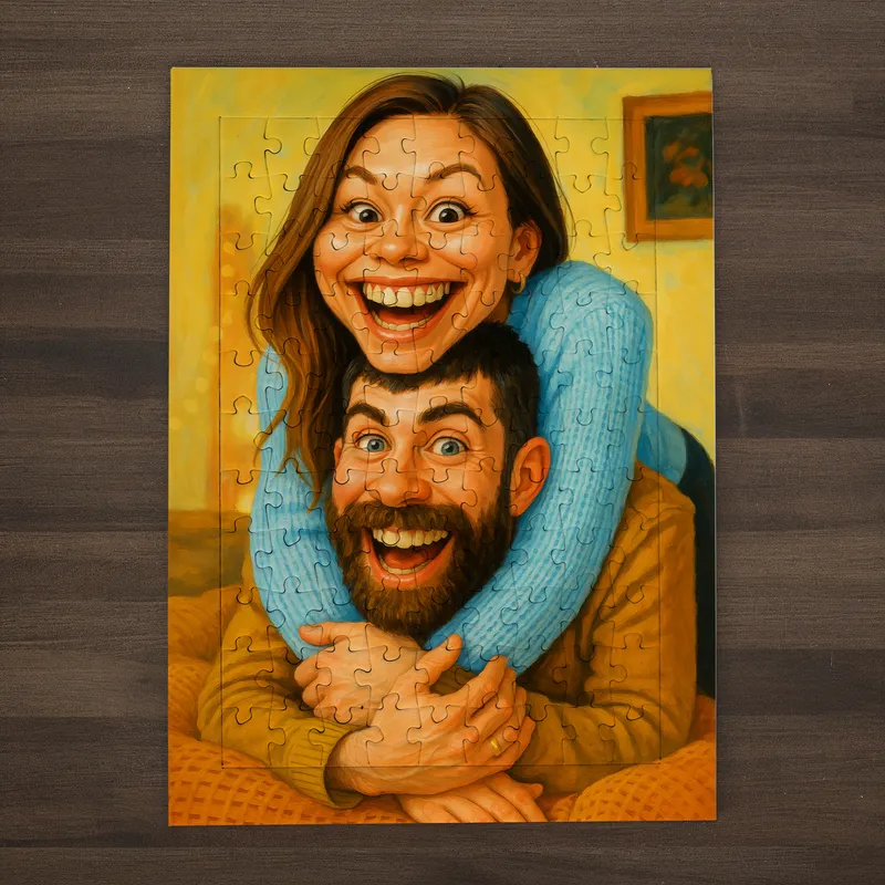 Personalized Caricature 99 Piece Puzzle Gift