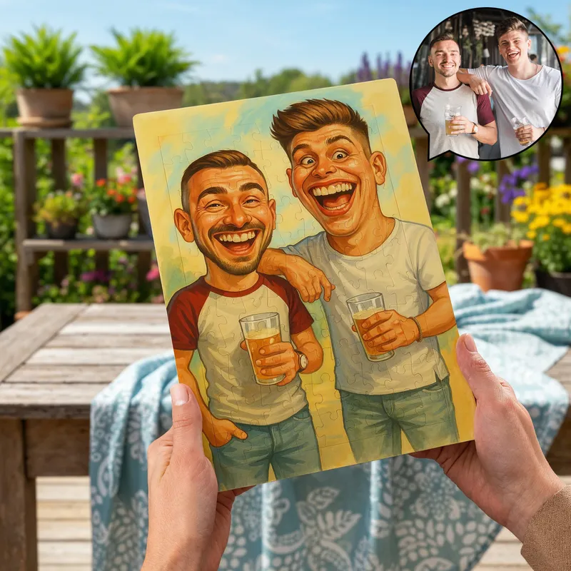 Personalized Caricature 99 Piece Puzzle Gift