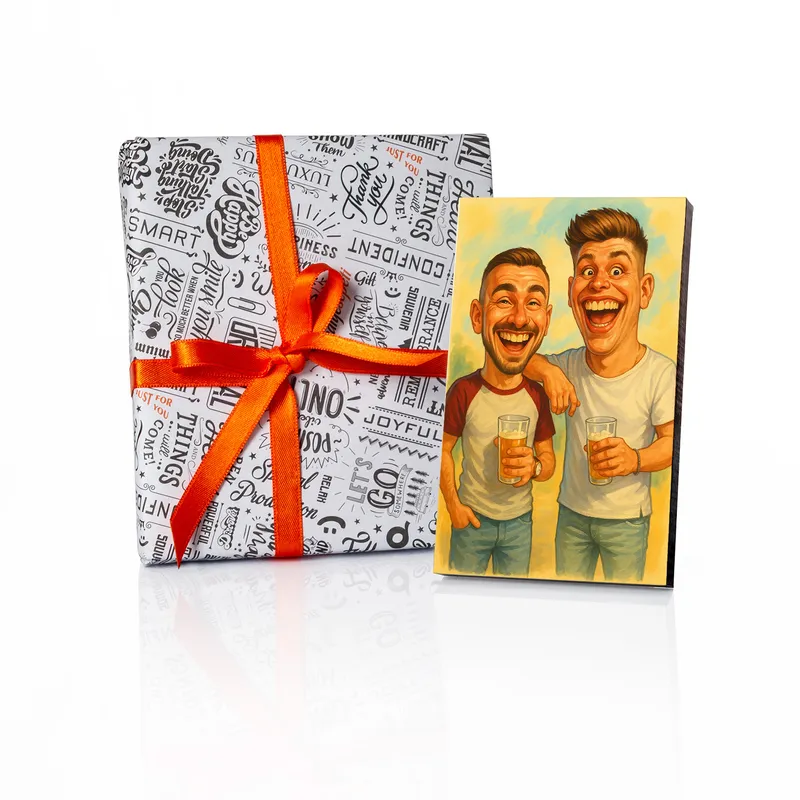 Personalized Caricature Photo Desktop Frame