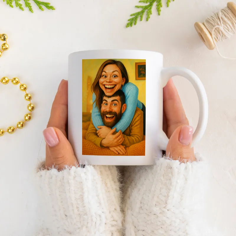 Personalized Caricature Photo Mug Gift