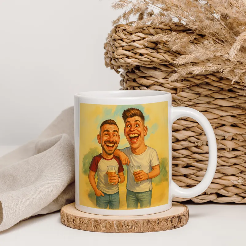 Personalized Caricature Photo Mug Gift