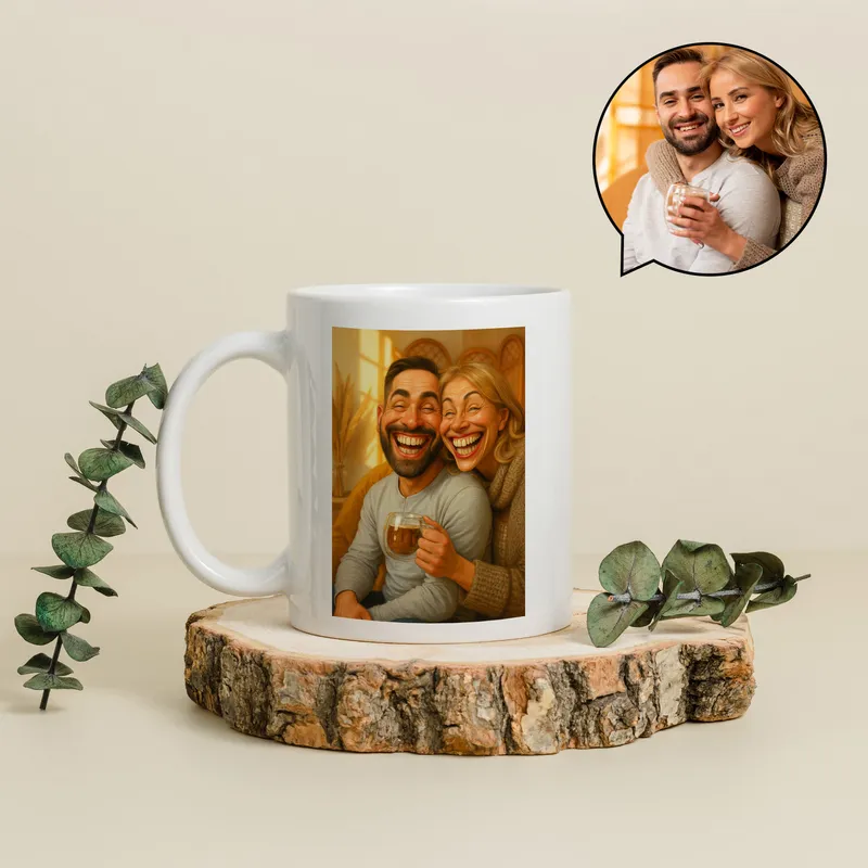 Personalized Caricature Photo Mug Gift
