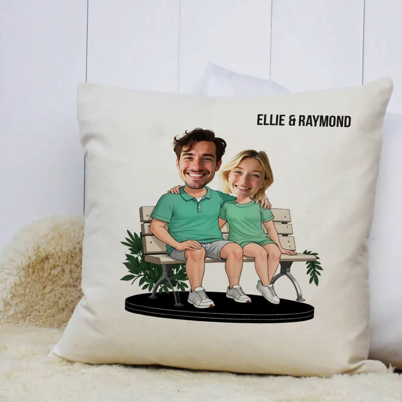 Personalized Cartoon Couple Pillow for Unique Gifts