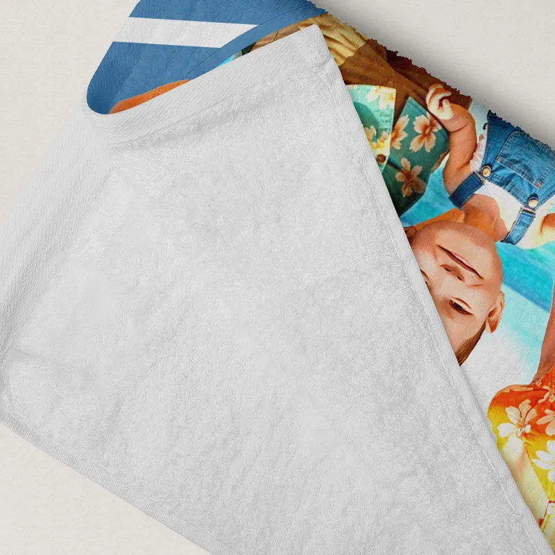 Personalised Cartoon Family Beach Towel