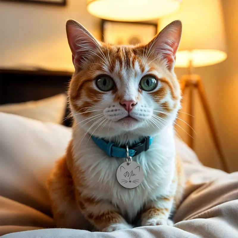Personalized Cat ID Tag for Cat Lovers