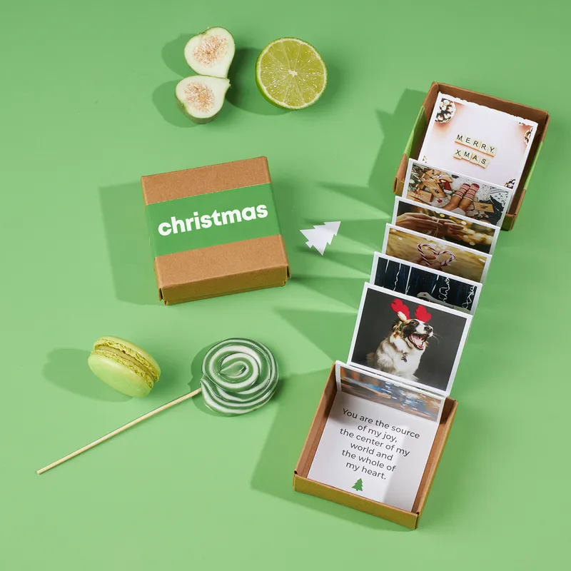 Personalized Christmas Accordion Photo Box