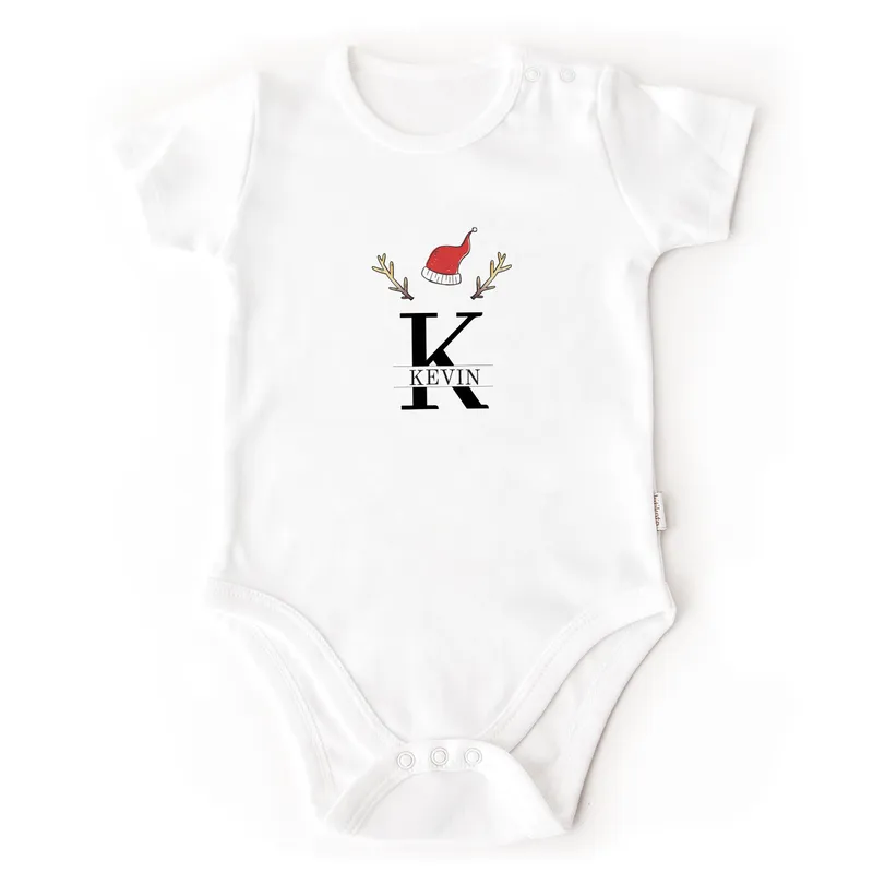 Personalised Christmas Baby Bodysuit with Name