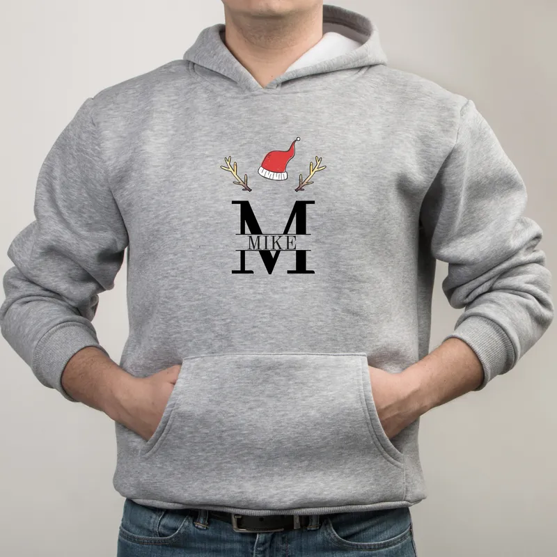 Personalized Christmas Design Hooded Sweatshirt