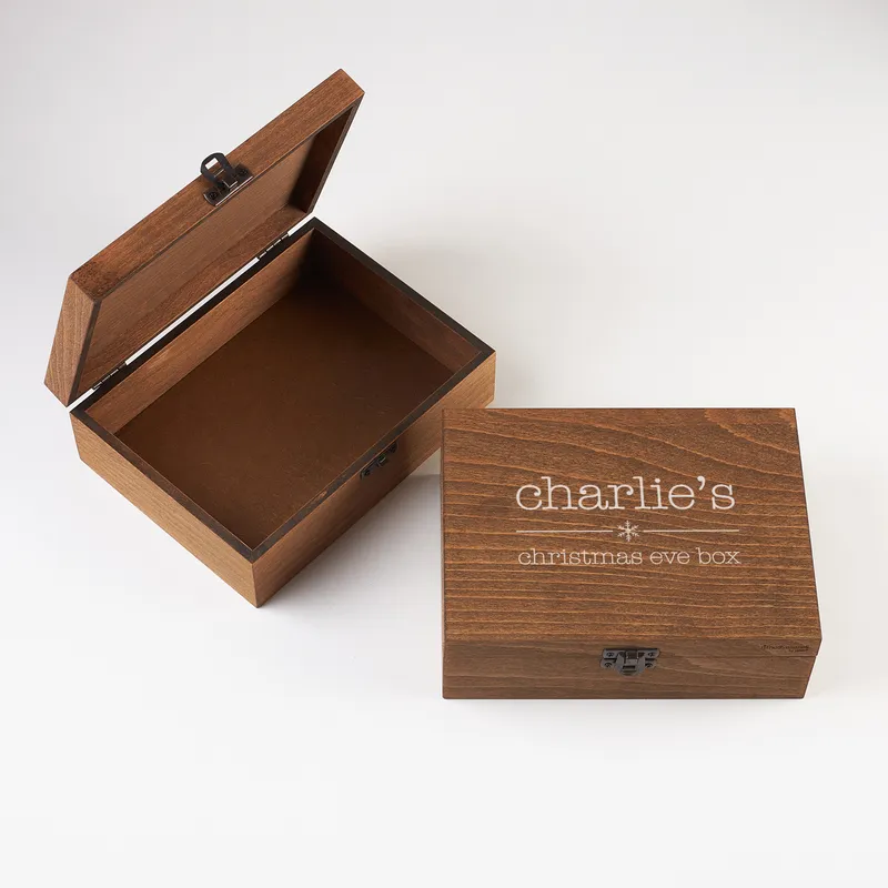 Personalized Christmas Eve Wooden Keepsake Box