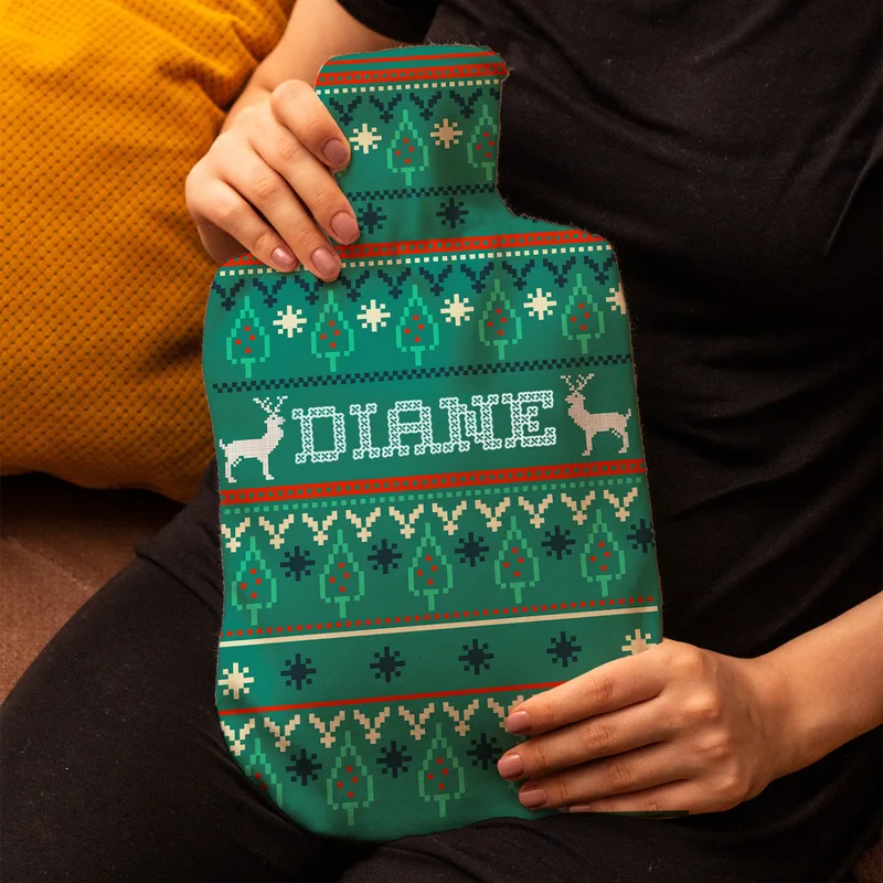 Personalized Christmas Hot Water Bottle Gift