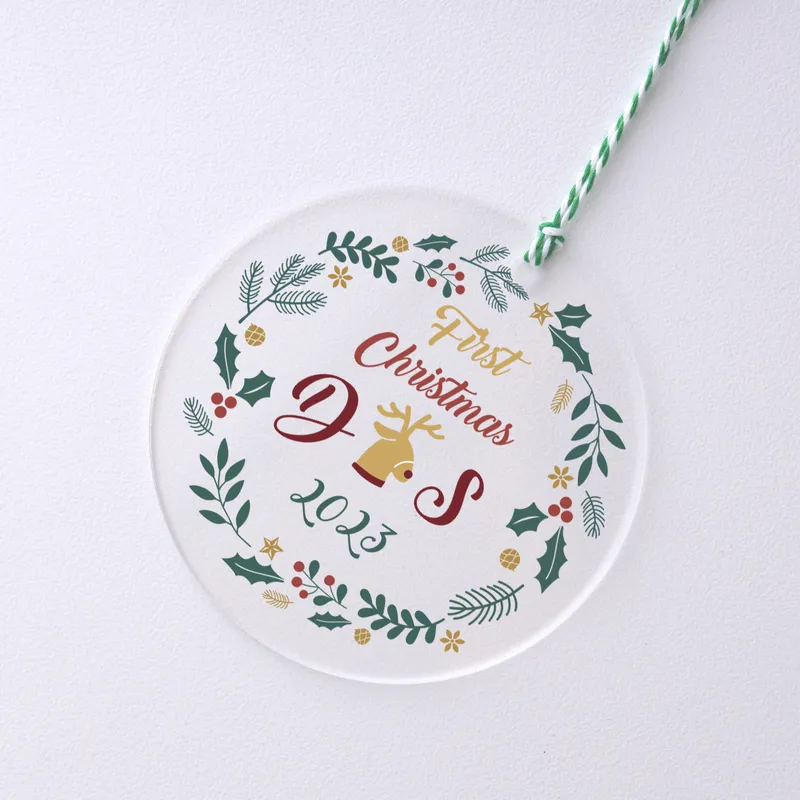 Personalized Christmas Ornament with Letter