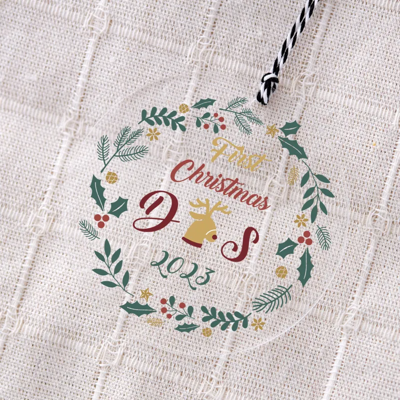 Personalized Christmas Ornament with Letter