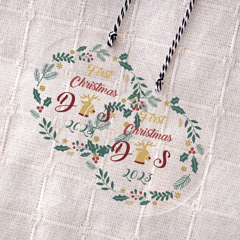 Personalized Christmas Ornament with Letter
