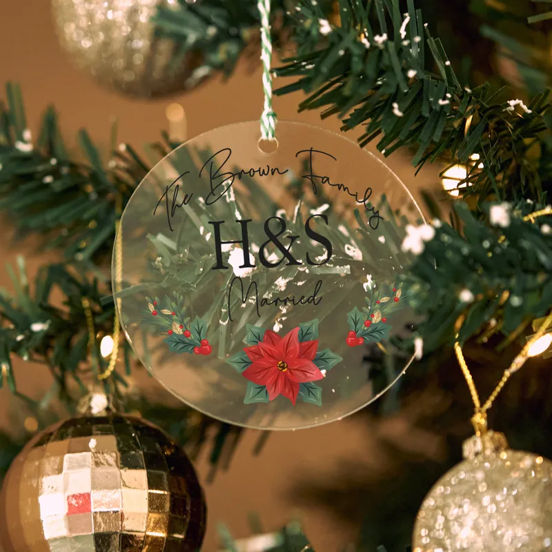 Personalized Christmas Ornament with Letters