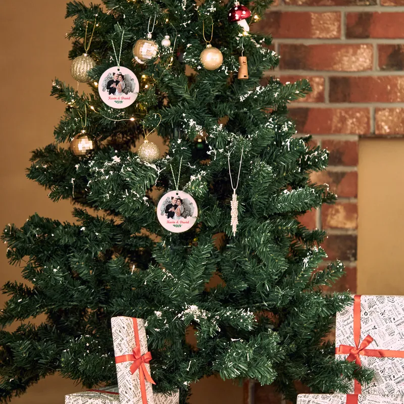 Personalised Photo Christmas Ornament for Couples and Family