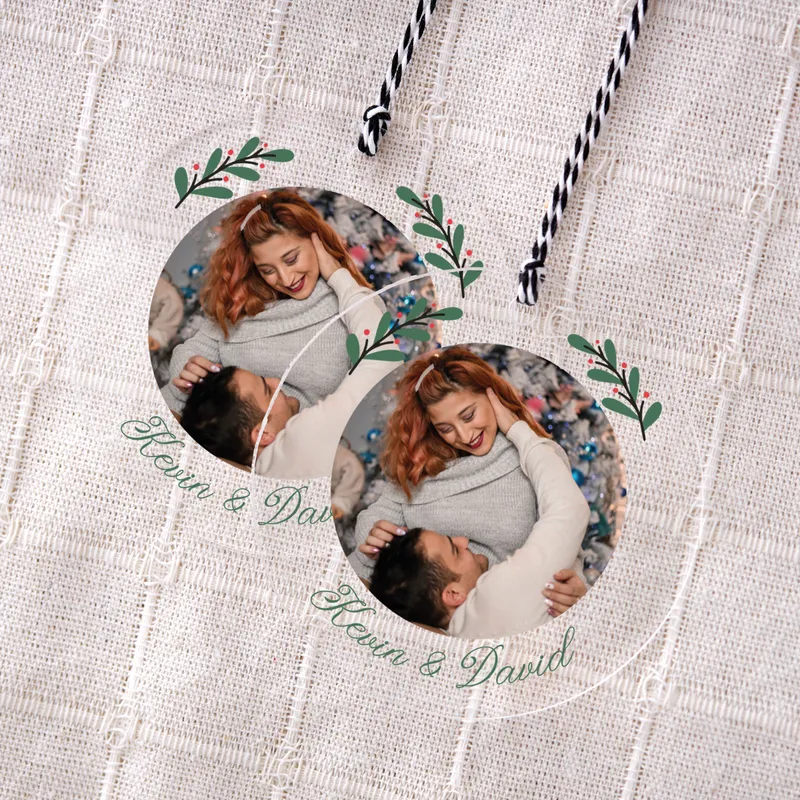 Personalized Christmas Ornament with Photo and Name