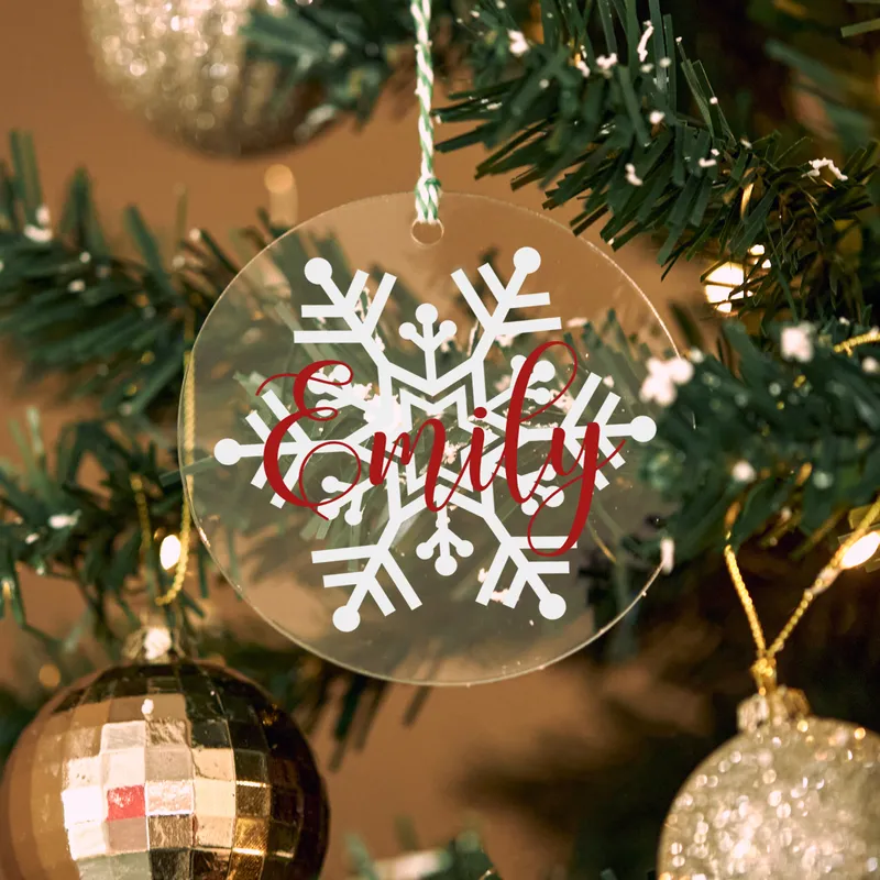 Personalised Acrylic Pine Tree Ornament