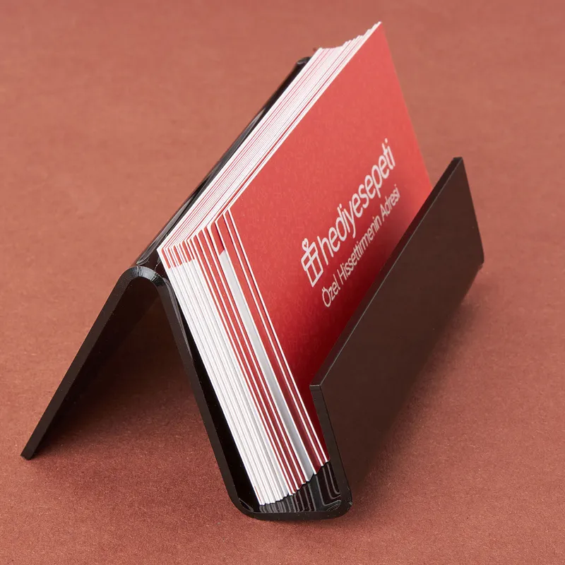 Personalized Corporate Logo Printed Desktop Business Card Holder