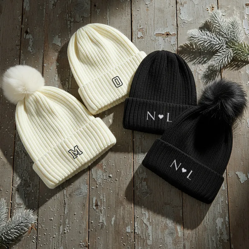 Personalized Couple Beanie Set for Couple