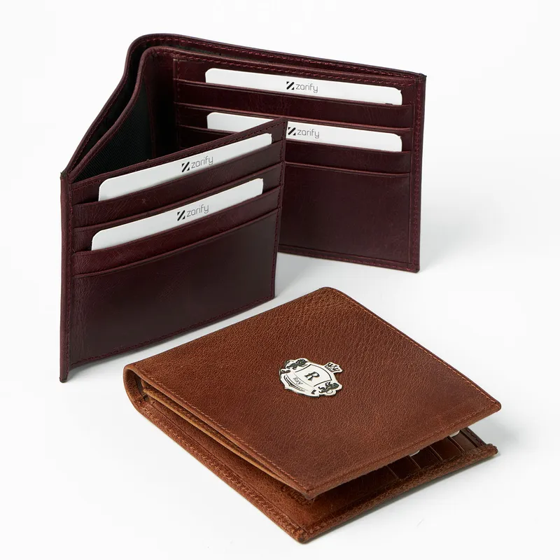 Personalised Crown Emblem Men's Leather Wallet