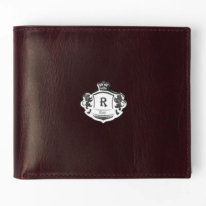 Personalised Crown Emblem Men's Leather Wallet