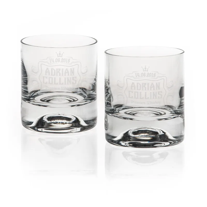 Personalised Engraved Whiskey Glass Set for Men