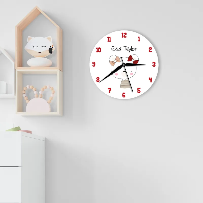 Personalized Cute Cat Wall Clock