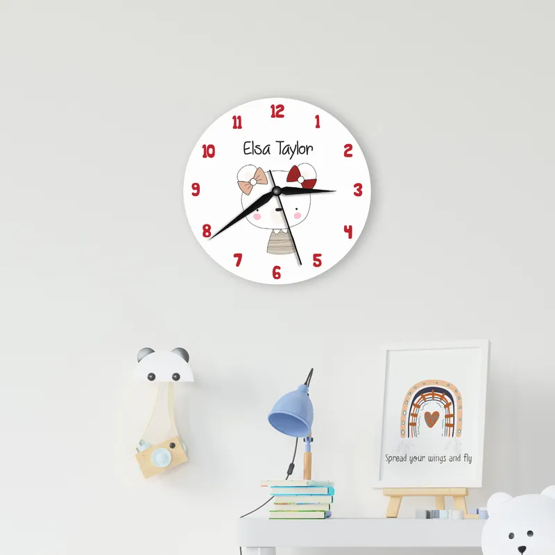 Personalized Cute Cat Wall Clock