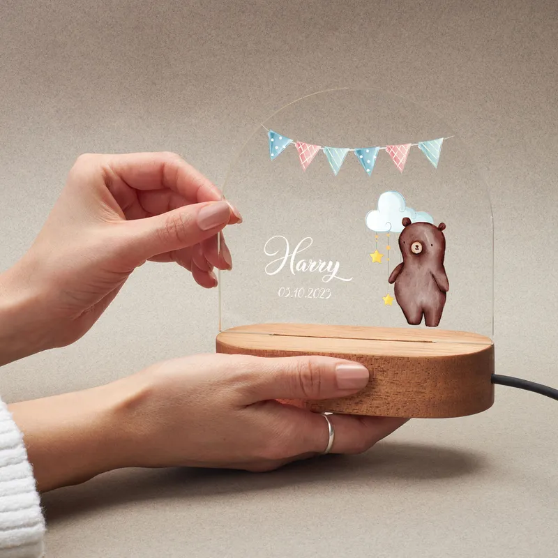 Personalized Cute Nursery Room Night Lamp