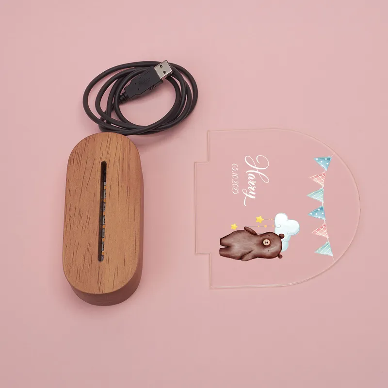 Personalized Cute Nursery Room Night Lamp