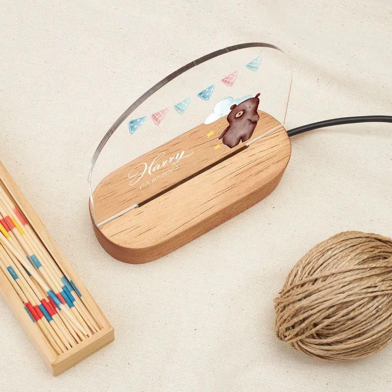 Personalized Cute Nursery Room Night Lamp