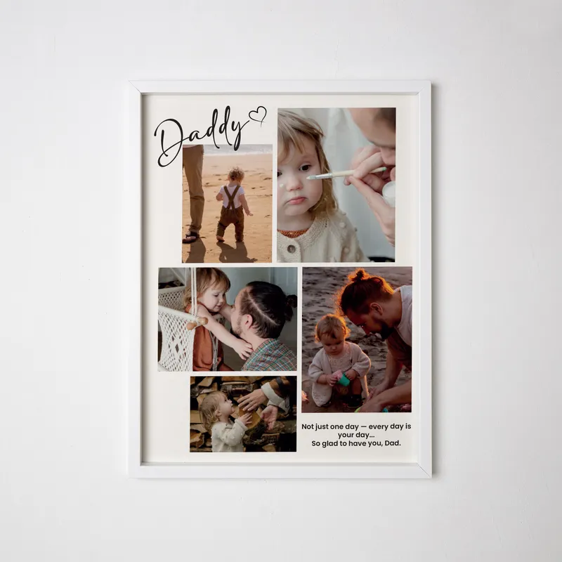 Personalized Dad Photo Collage Frame for Father’s Day