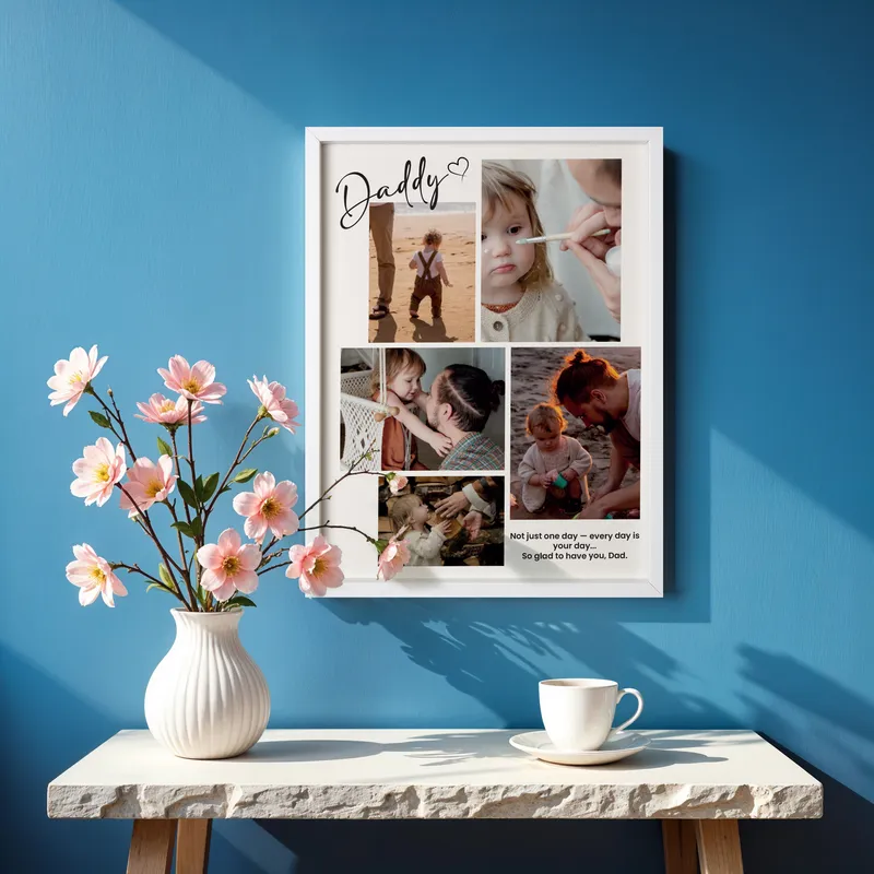 Personalized Dad Photo Collage Frame for Father’s Day