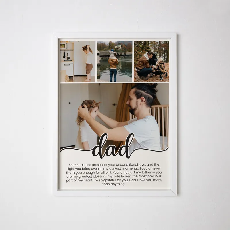 Personalised Dad Photo Collage Frame Keepsake