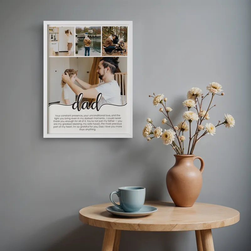 Personalised Dad Photo Collage Frame Keepsake