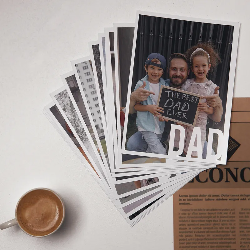 Personalized Dad Photo Prints 5x7 Classic Set of 12