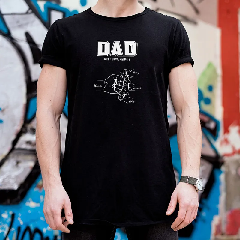 Personalized Dad T-Shirt for Number of Kids
