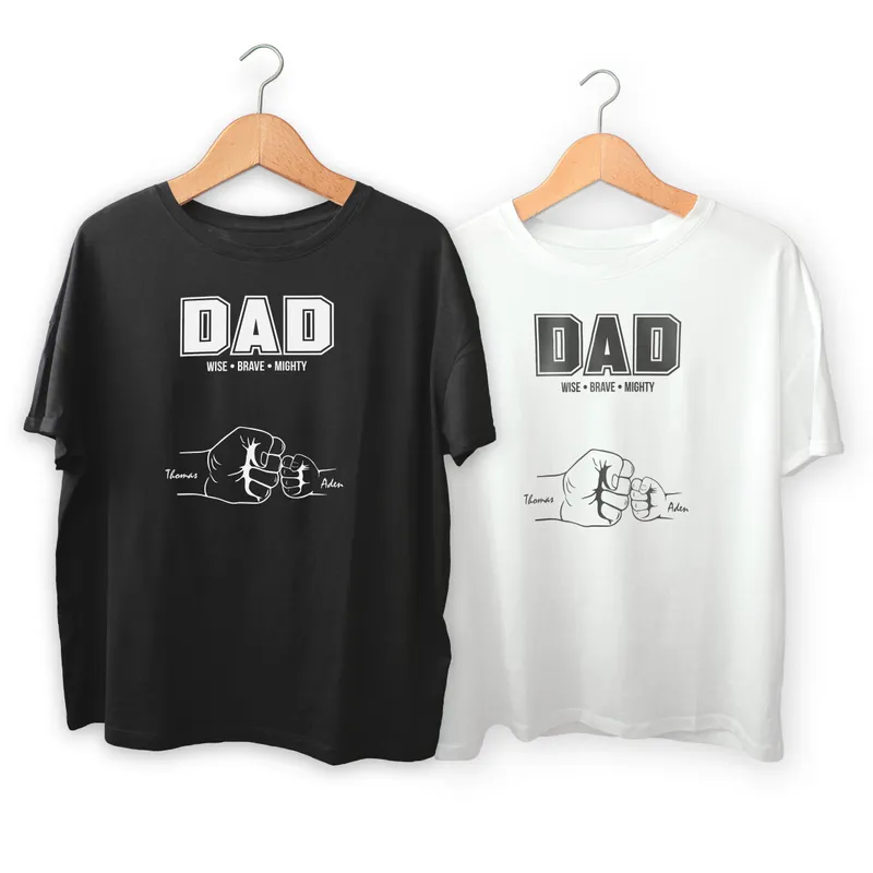Personalized Dad T-Shirt for Number of Kids