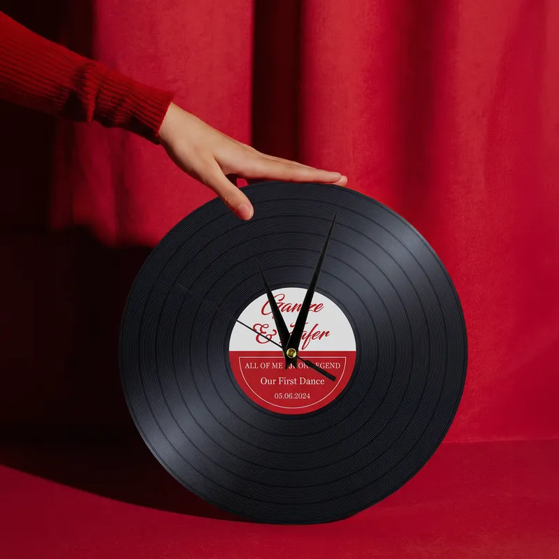Personalized Decorative Music Record Clock