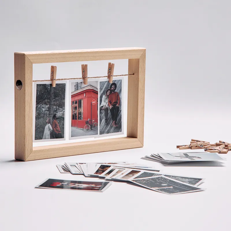 Personalised Wooden Photo Frame with Hanging String