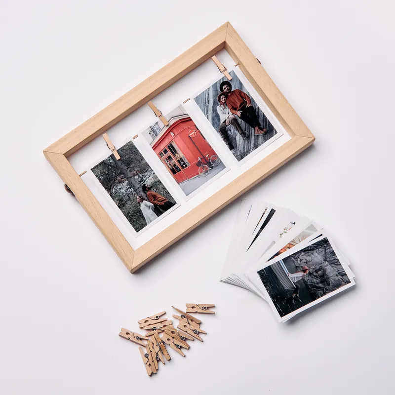 Personalised Wooden Photo Frame with Hanging String