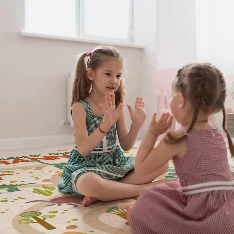 Personalized Dinosaur Themed Kids Play Mat - Personalized Kids Play Blanket