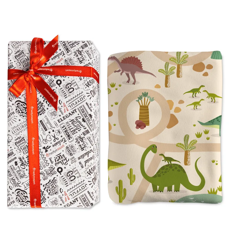 Personalized Dinosaur Themed Kids Play Mat - Personalized Kids Play Blanket