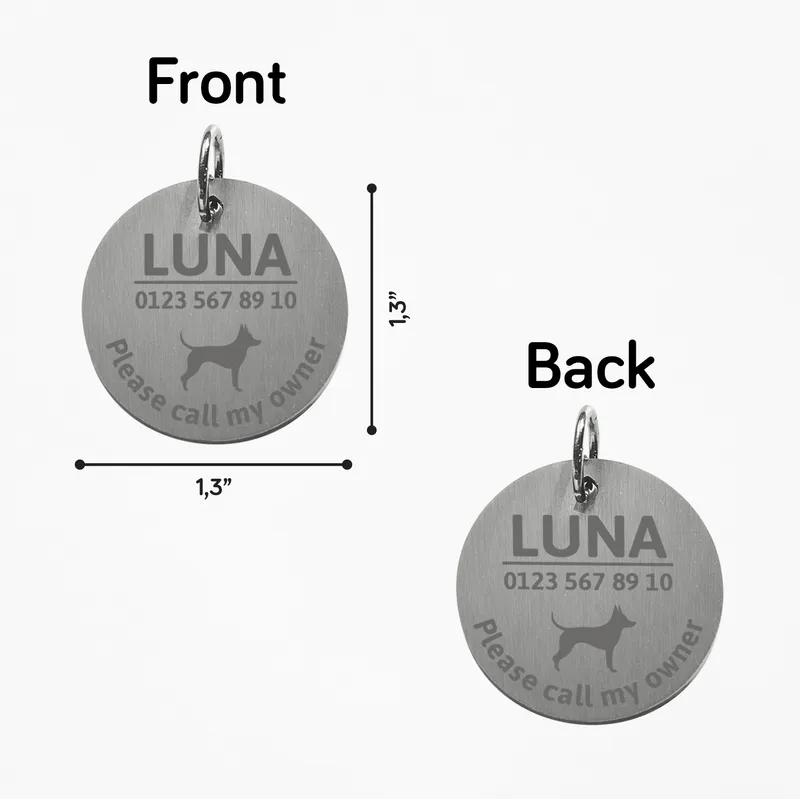 Personalized Dog ID Tag If Lost Call