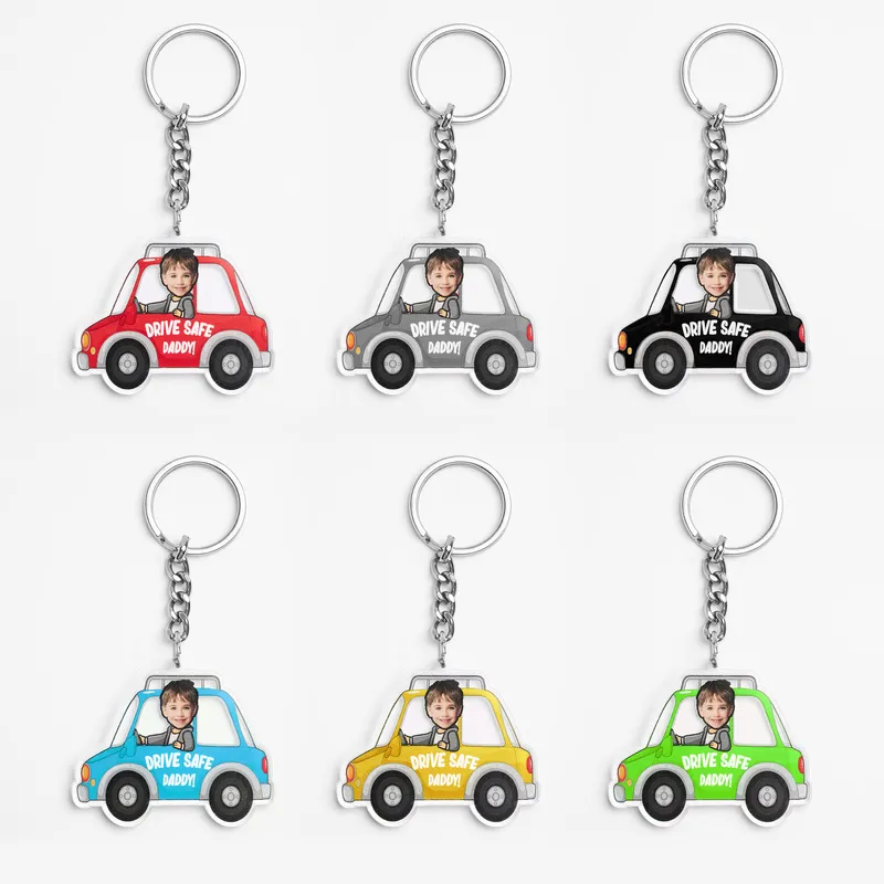 Personalized Drive Safe Car Keychain with Photo