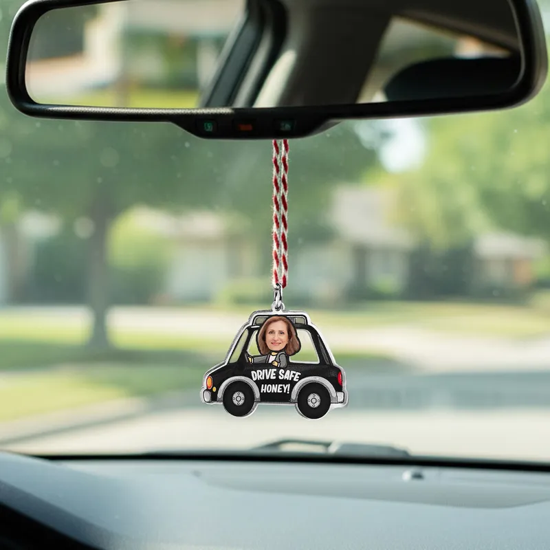 Personalized Drive Safe Car Ornament with Photo