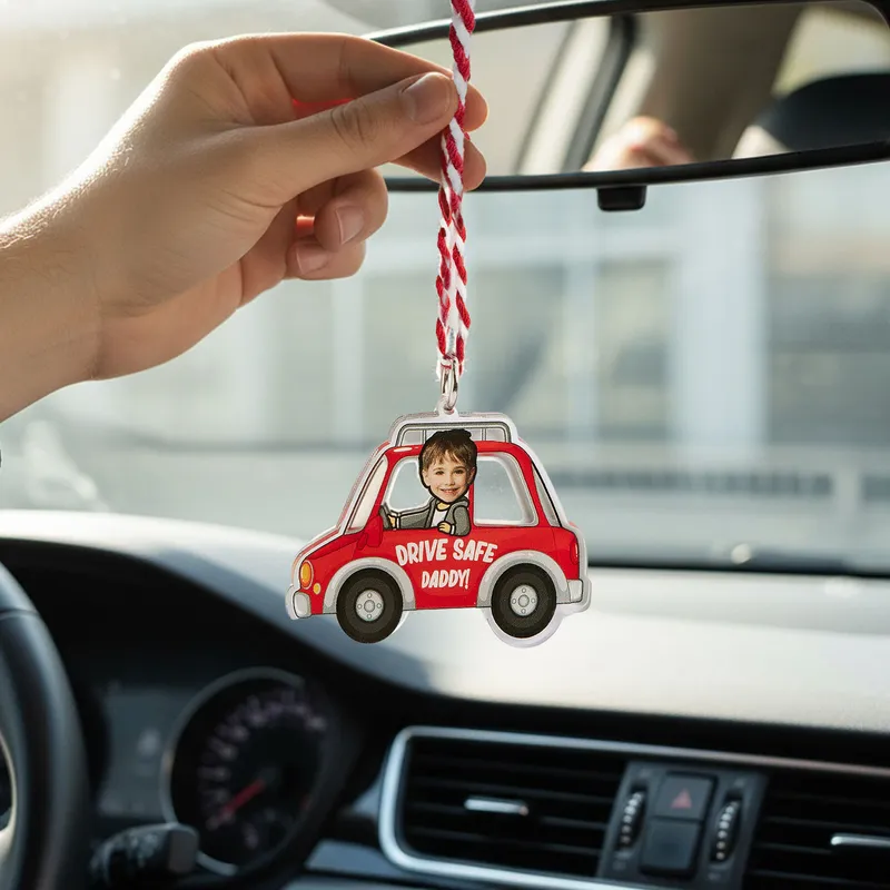Personalized Drive Safe Car Ornament with Photo
